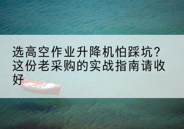 蓝山高空作业升降机厂家推荐-选高空作业升降机怕踩坑？这份老采购的实战指南请收好